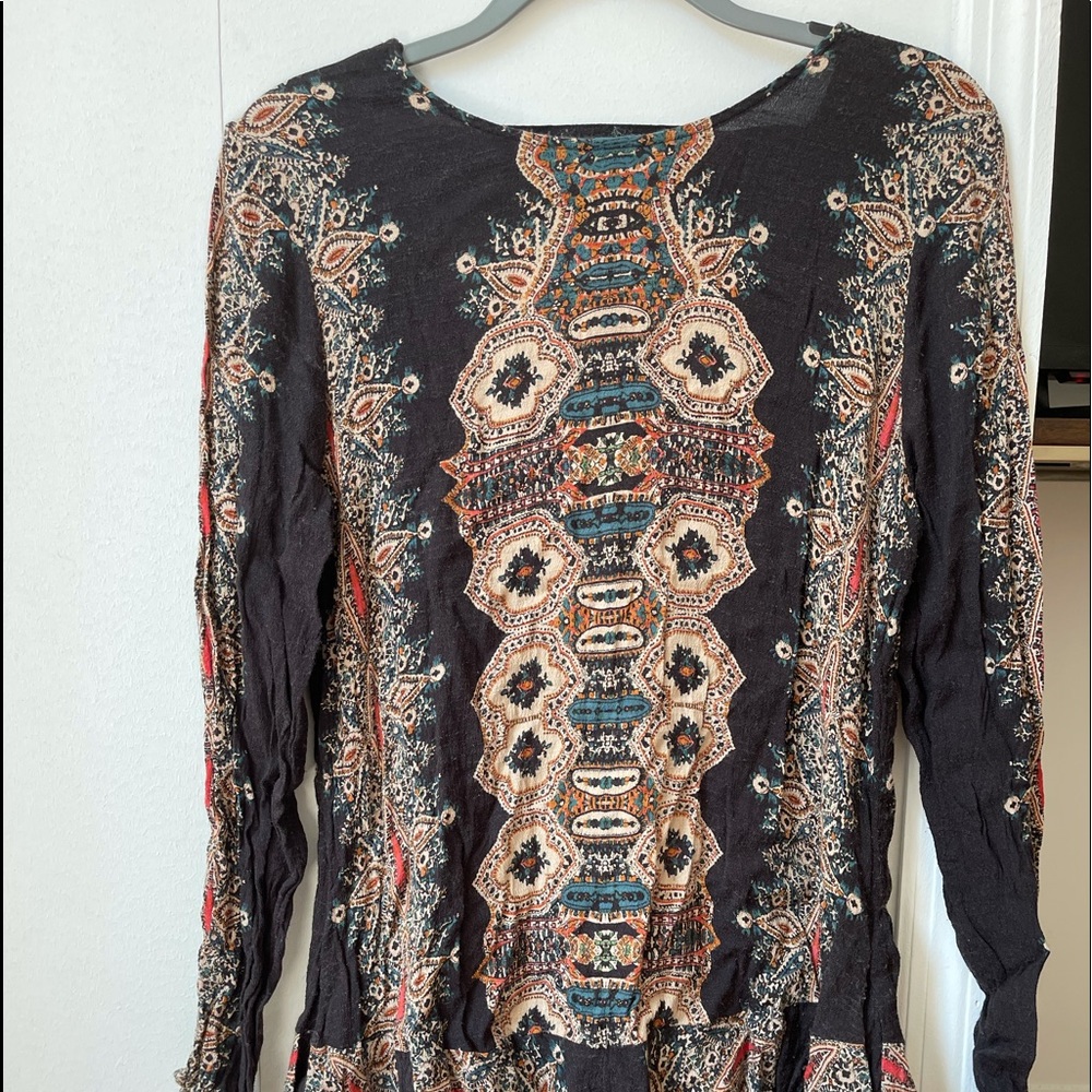FREE PEOPLE long sleeve mini dress